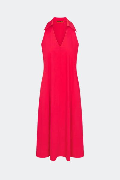 SIMONMILLER - Nava Poplin Midi Dress - Cherry Red