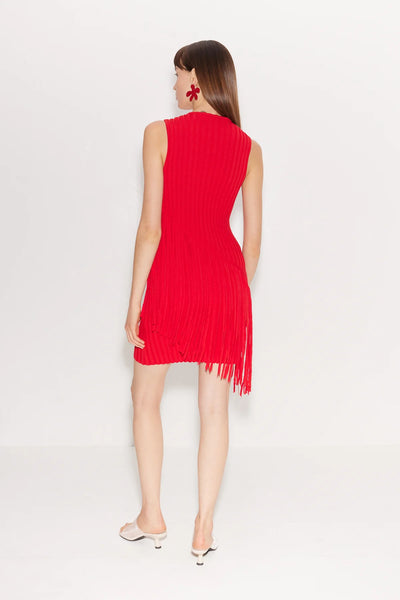 SIMONMILLER - Spiral Mini Knit Dress - Paprika