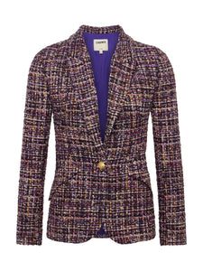 L’AGENCE - Chamberlain Blazer - Purple Multi Tweed