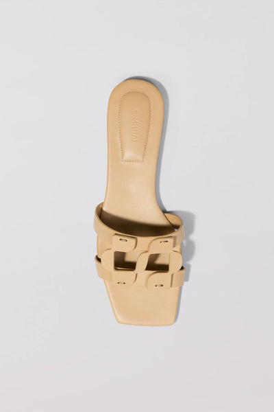 SIMKHAI - Monogram Flat Slide - Camel