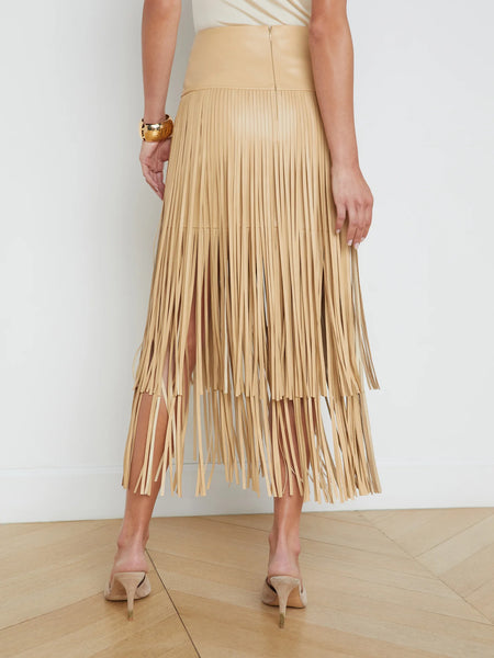 L'AGENCE - Karolina Fringe Skirt - Croissant