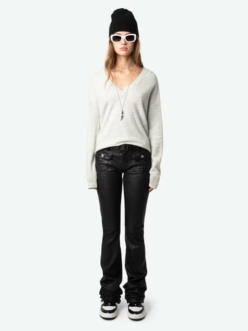 ZADIG&VOLTAIRE - Vivi Patch Cashmere Sweater - Grey