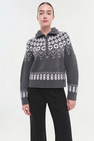 SIMKHAI - Eliah Pullover - Charcoal Grey Multi