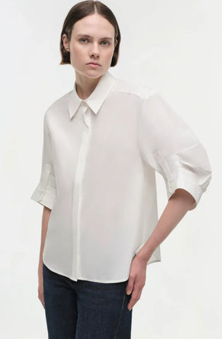 SIMKHAI - Gemma Poplin Shirt - White