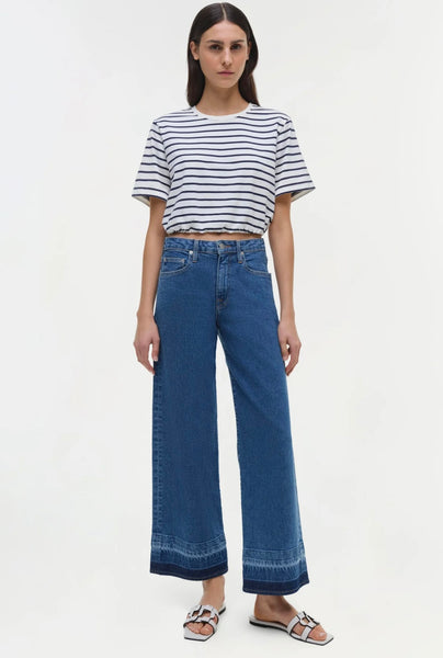 SIMKHAI - JoJo Cropped Tee - Midnight Stripe