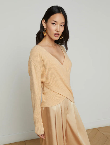 L’AGENCE - Antonella Crossover Sweater - Warm Sand