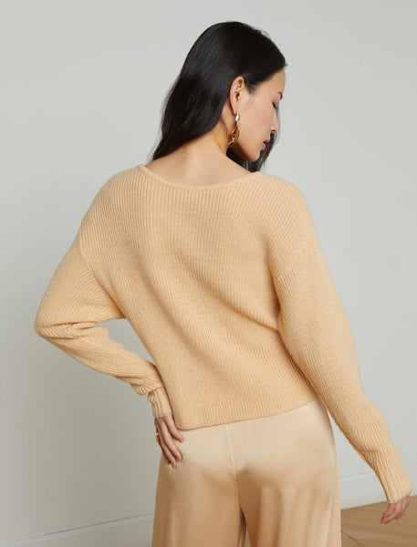 L’AGENCE - Antonella Crossover Sweater - Warm Sand