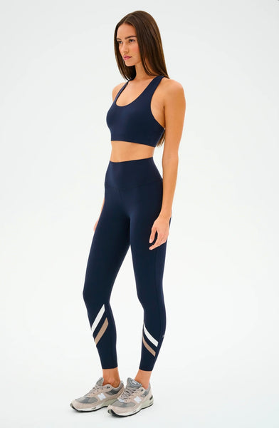 SPLITS59 - Chevron High Waist Legging - Indigo/Latte