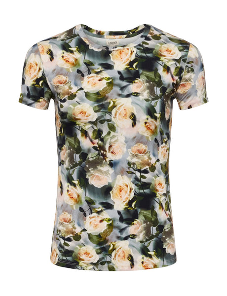 L’AGENCE - Ressi Fitted Tee - Multi Distressed Floral