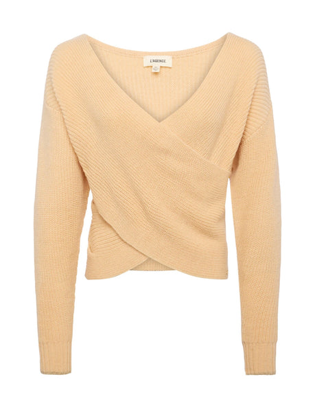 L’AGENCE - Antonella Crossover Sweater - Warm Sand