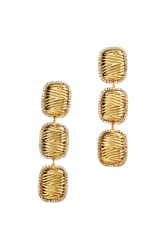 Elizabeth Cole - Citrine Earrings - Crystal