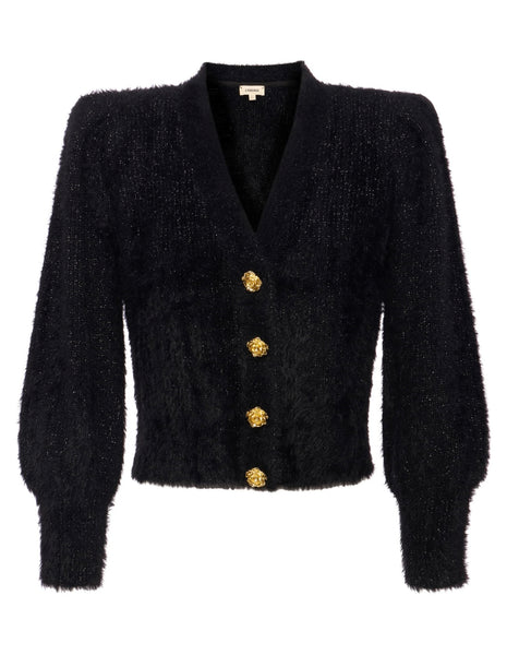 L’AGENCE - Talulla Cardigan - Black Lurex/Gold Rose