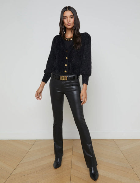 L’AGENCE - Talulla Cardigan - Black Lurex/Gold Rose