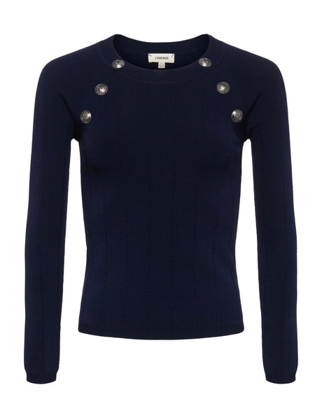 L’AGENCE - Gretchen Pullover - Midnight/Nickle