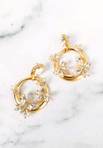 Elizabeth Cole - Kellan Earrings - Crystal