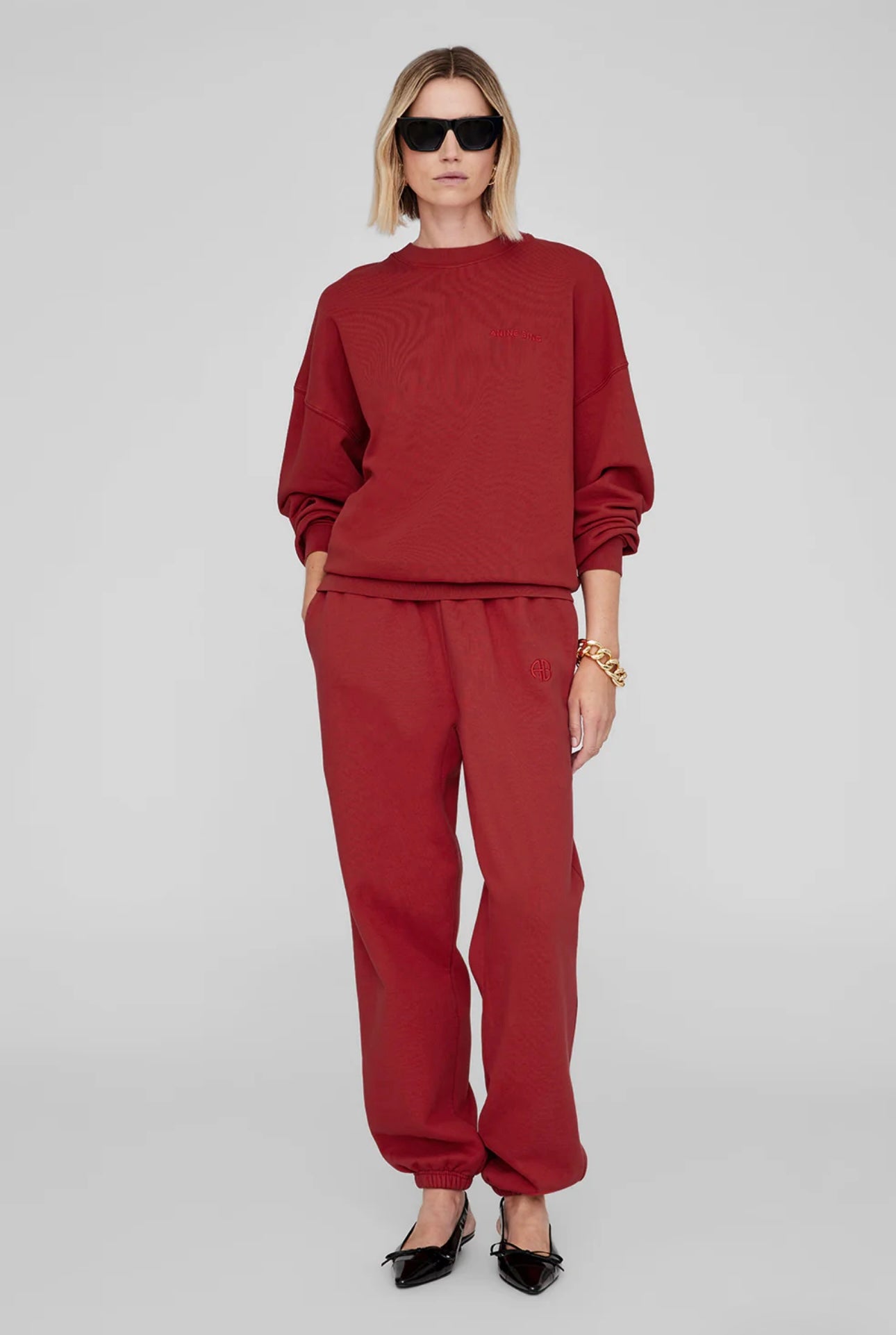 ANINE BING - Miles Sweatshirt - Washed Red