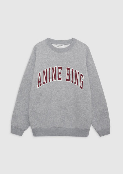 ANINE BING - Spencer Sweatshirt - Medium Heather Grey