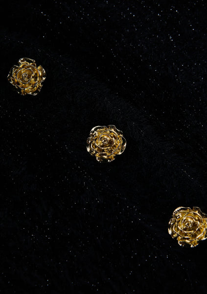 L’AGENCE - Talulla Cardigan - Black Lurex/Gold Rose