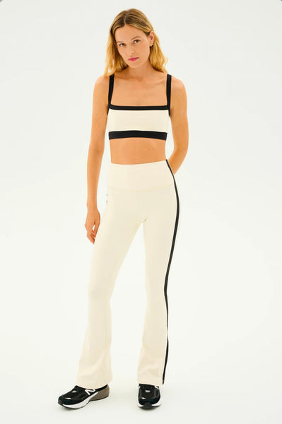 SPLITS59 - Raquel High Waist Flared Legging - Black/Creme