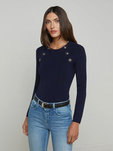 L’AGENCE - Gretchen Pullover - Midnight/Nickle