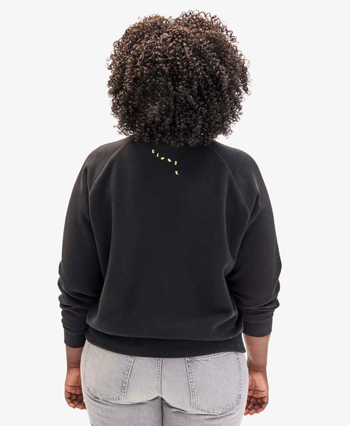 Clare V. - Le Weekend Sweatshirt - Black/Marigold