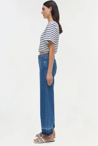 SIMKHAI - JoJo Cropped Tee - Midnight Stripe