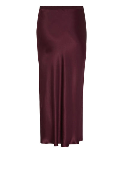 ANINE BING - Bar Silk Skirt - Bordeaux