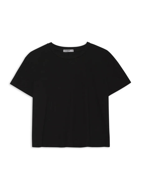 STATESIDE - Cloud Jersey Short Sleeve Tee - Black/White/Clear Sky