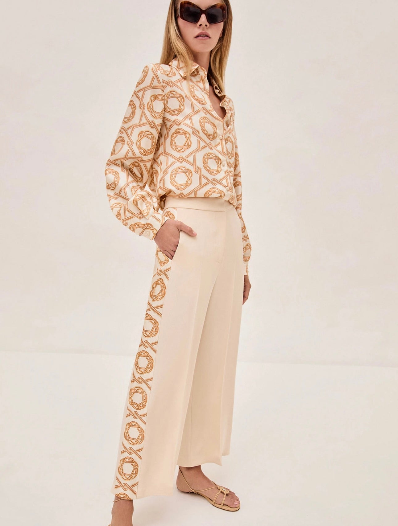 ALEXIS - Luzon Pant - Ivory/Orange