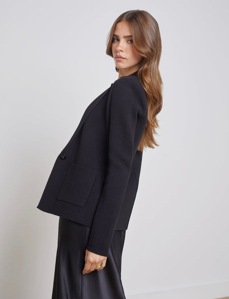 L’AGENCE - Lacey Knit Blazer - Black