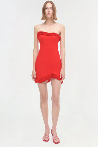 SIMKHAI - Saskia Dress - Fiery Red