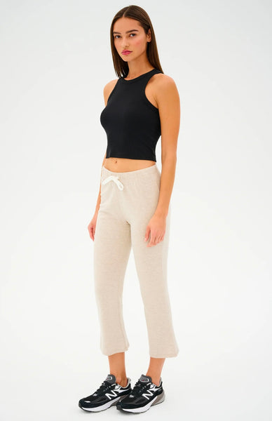 SPLITS59 - Brooks Fleece Cropped Flare - Heather Oatmeal