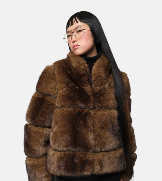 APPARIS - Sai Faux Coat - Mink