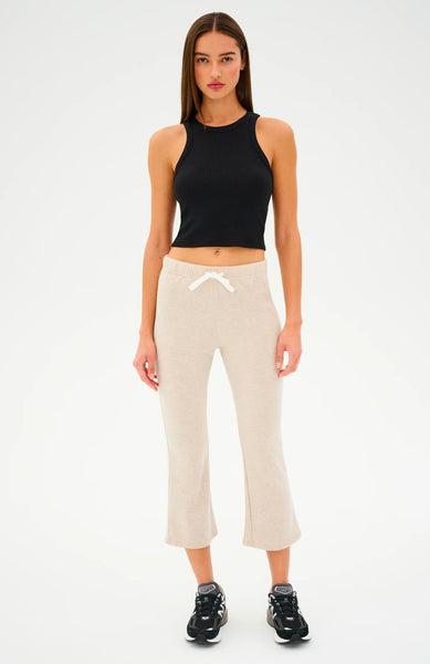 SPLITS59 - Brooks Fleece Cropped Flare - Heather Oatmeal