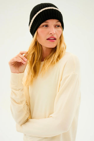 SPLITS59 - Rib Beanie - Black/Creme