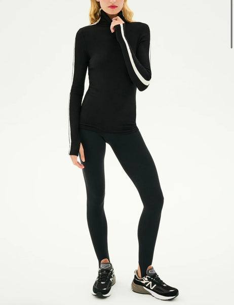 SPLITS59 - Jackson Rib Turtleneck - Black/White