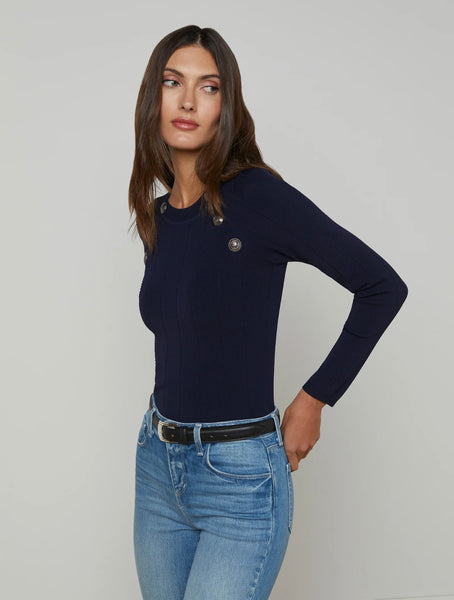 L’AGENCE - Gretchen Pullover - Midnight/Nickle