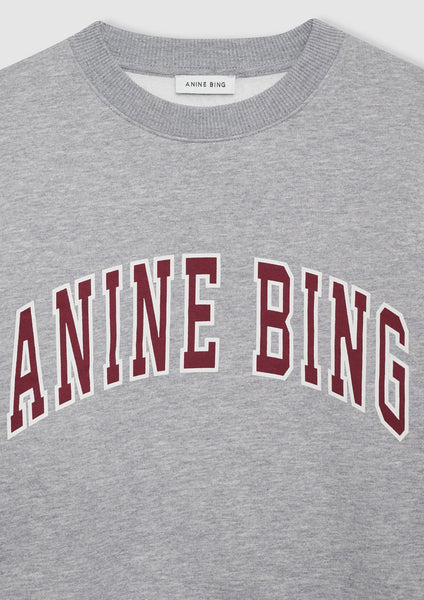 ANINE BING - Spencer Sweatshirt - Medium Heather Grey