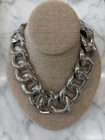 Christina Caruso - Big Link Necklace - Rhodium