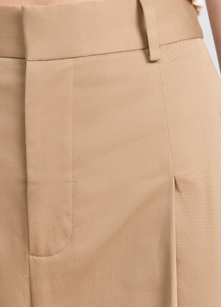 FRAME - Pleated Wide Leg Pant - Camel