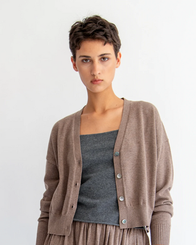 DEMYLEE - Lola Cotton Cashmere Cardigan - Truffle