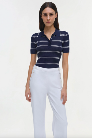 SIMKHAI - Matty Polo Top - Midnight Stripe