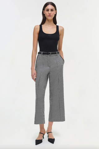 SIMKHAI - Miki Cropped Pant - Black/White