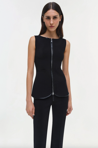 SIMKHAI - Ren Zipper Top - Black