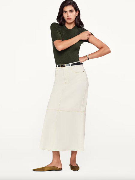 FRAME - The Flounce Skirt - Au Natural Clean