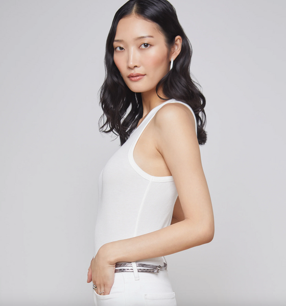 L'AGENCE - Nia Ribbed Tank - White