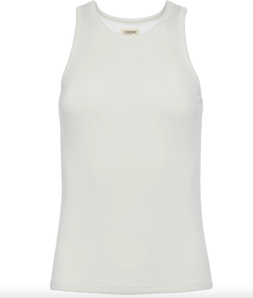 L'AGENCE - Nia Ribbed Tank - White