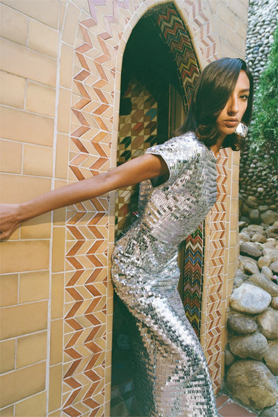 SIMONMILLER - Sequin Argan Dress - Satellite Silver