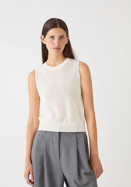 DEMYLEE - Selina Cotton Linen Top - Off White