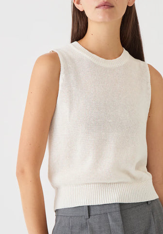 DEMYLEE - Selina Cotton Linen Top - Off White